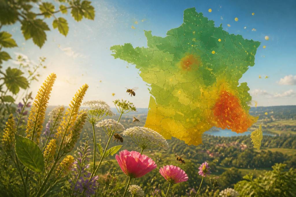 Carte pollen france aujourd'hui : où en est la pollinisation ?