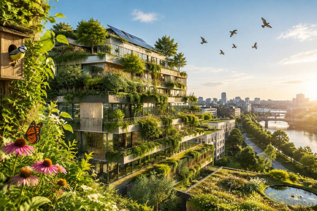 Bâtiment végétalisé : quels bénéfices pour la biodiversité et le climat ?