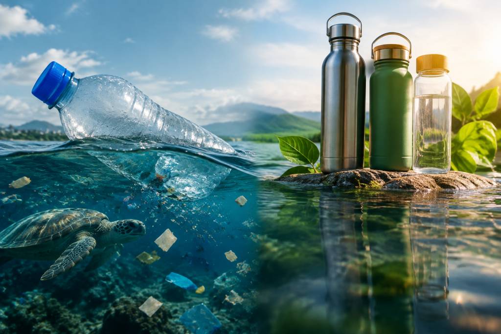 Plastique bouteille d’eau : quels impacts sur l’environnement et quelles alternatives ?